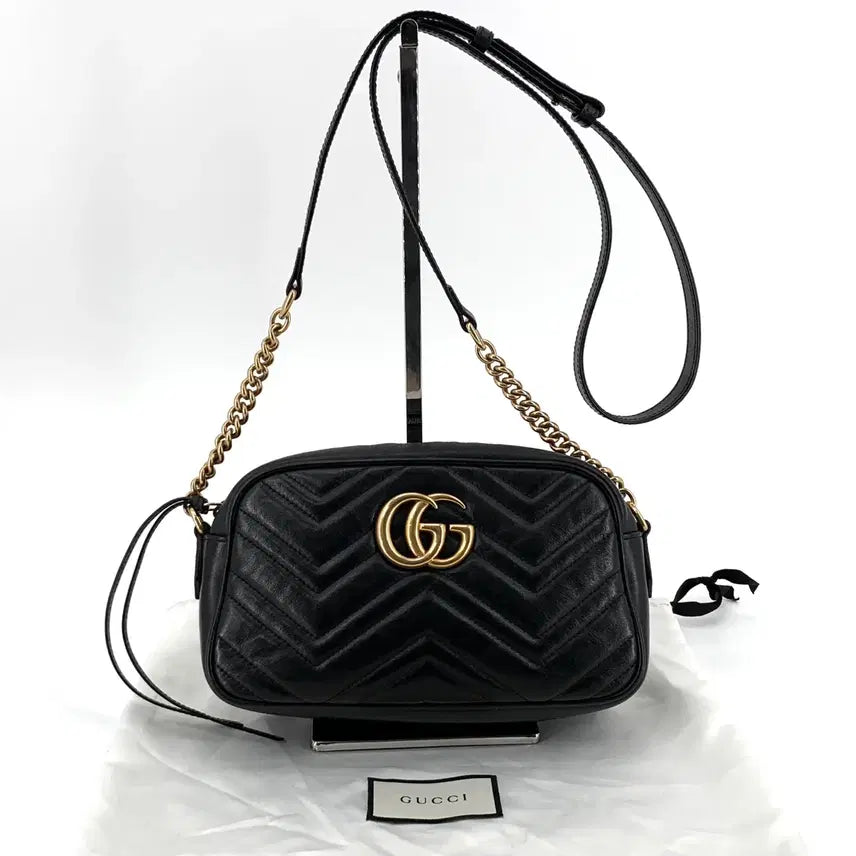 [BUNJANG] Gucci GG Marmont Matelassé Small Crossbody Bag 447632 / 구찌 GG마몽 마틀라세 스몰 크로스백 447632