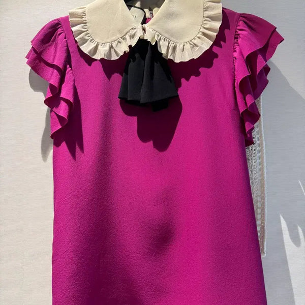 [BUNJANG] Gucci Ruffle Blouse Pink / 구찌 러플 블라우스 핑크