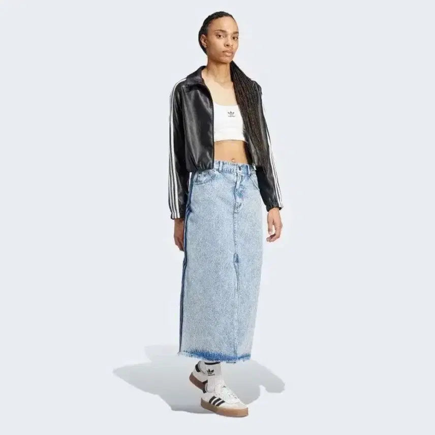 [BUNJANG] Adidas x Ksenia Schnaider Denim Maxi Skirt KR28 / 아디다스 x 크세니아 슈나이더 데님 맥시 스커트 KR28