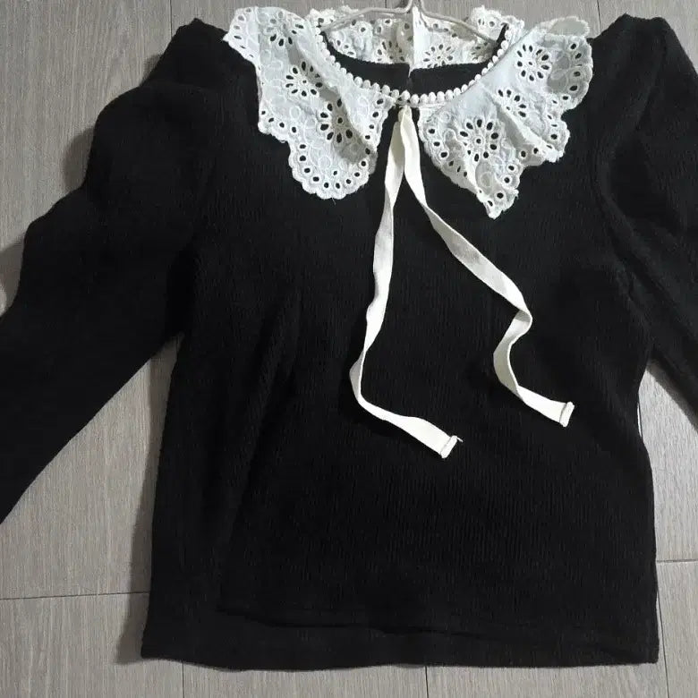 [BUNJANG] Knit Puff Sleeve Blouse / 니트 퍼프 소매 블라우스