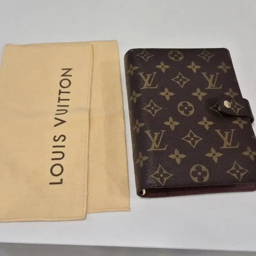 [BUNJANG] Louis Vuitton Monogram Agenda Medium Ring Cover + Dust Bag / 루이비통 모노그램 아젠다 미디엄 링 커버 + 더스트백