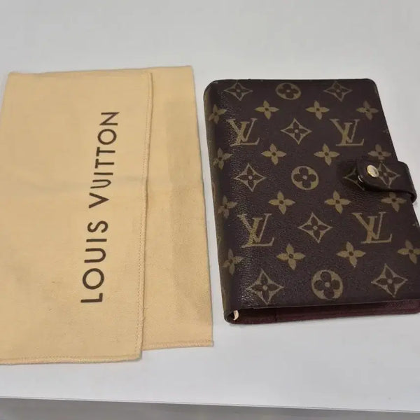 [BUNJANG] Louis Vuitton Monogram Agenda Medium Ring Cover + Dust Bag / 루이비통 모노그램 아젠다 미디엄 링 커버 + 더스트백