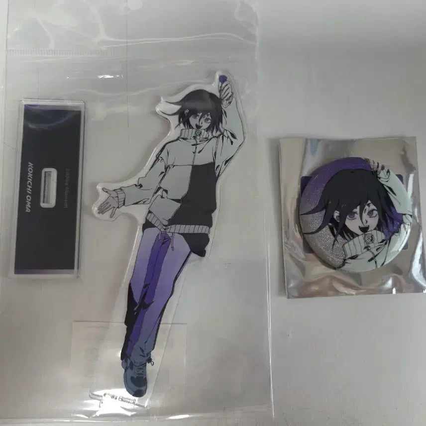 [BUNJANG] Danganronpa New Danganronpa V3: Killing Harmony Kokichi Oma Siz Collaboration Acrylic Stand & Badge Set / 단간론파 뉴단 오마 코키치 시즈 콜라보 아크릴 스탠드 뱃지