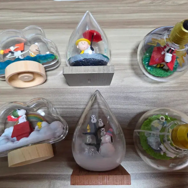 [BUNJANG] Snoopy Weather Terrarium Figure Set (All 6 Types) / 스누피 웨더 날씨 테라리움 리멘트 피규어 전 6종