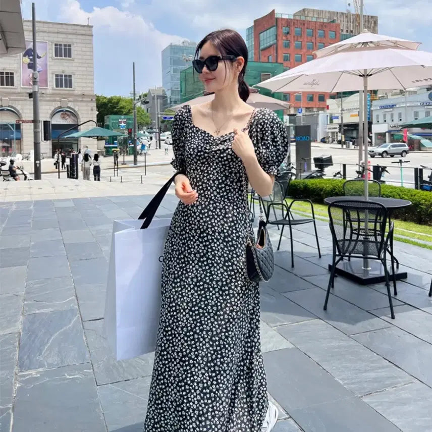 [BUNJANG] Partysu Flower Long Dress / 파티수 플라워롱원피스(새상품)