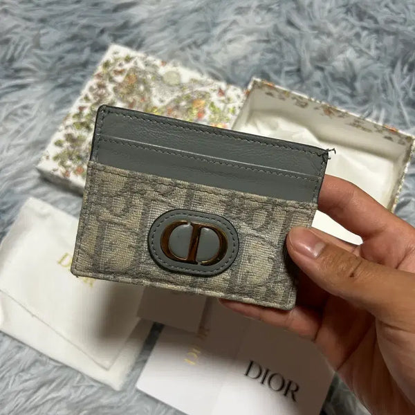 [BUNJANG] Dior Oblique Montaigne Card Holder Grey / {유일매물} 디올 오블리크 몽테인 카드지갑 그레이