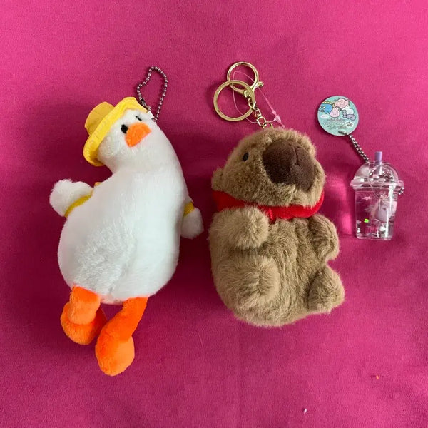 [BUNJANG] 3-Piece Keychain Set (Duck/Capybara/Pukapuka Oil Mascot) / [파격가] 키링 3종 세트 (오리/카피바라/푸카푸카 오일 마스코트)