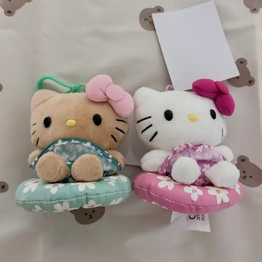 [BUNJANG] Tanning Kitty & Kitty Tube Doll Keyring / 태닝키티&키티 튜브 인형 키링