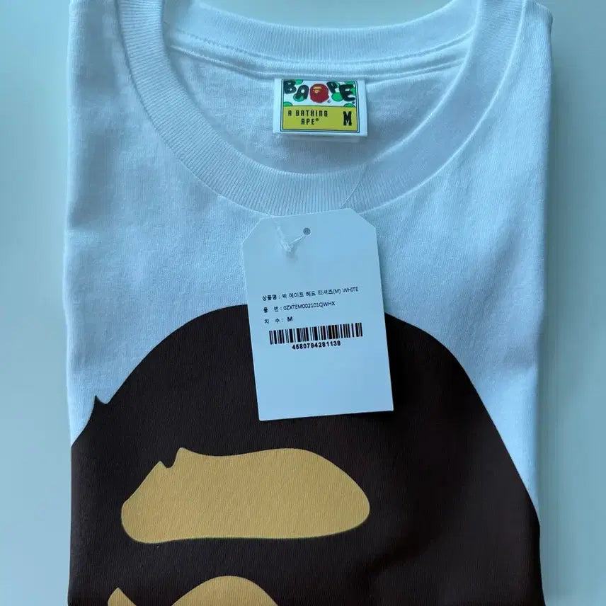 [BUNJANG] BAPE Big Ape Head T-Shirt White / (미사용) 베이프 빅 에이프 헤드 티셔츠(M) WHITE