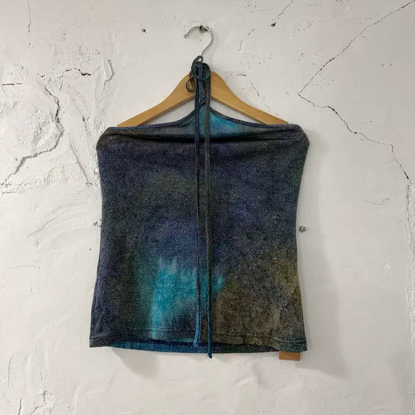 [BUNJANG] Glitter Halterneck Top / 글리터 홀터넥탑
