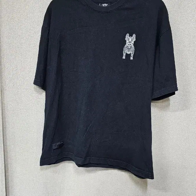 [BUNJANG] Black French Bulldog Short Sleeve T-Shirt / 블랙 프렌치불독 반팔 티셔츠(남-여)