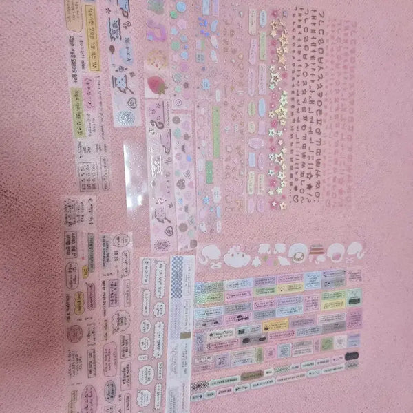 [BUNJANG] Bundle Set: Seal Stickers, Diary, Binder, Kiss Cut Stickers, Washi Tape, Mod Podge Paper, Inserts, Sanrio / 다꾸일괄처분(씰스티커,다이어리,바인더,키스컷,마테,모조지,속지,산리오,키스컷띵