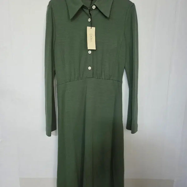 [BUNJANG] DEWL Khaki Shirt Dress / DEWL  카키색 셔츠 원피스 봉7