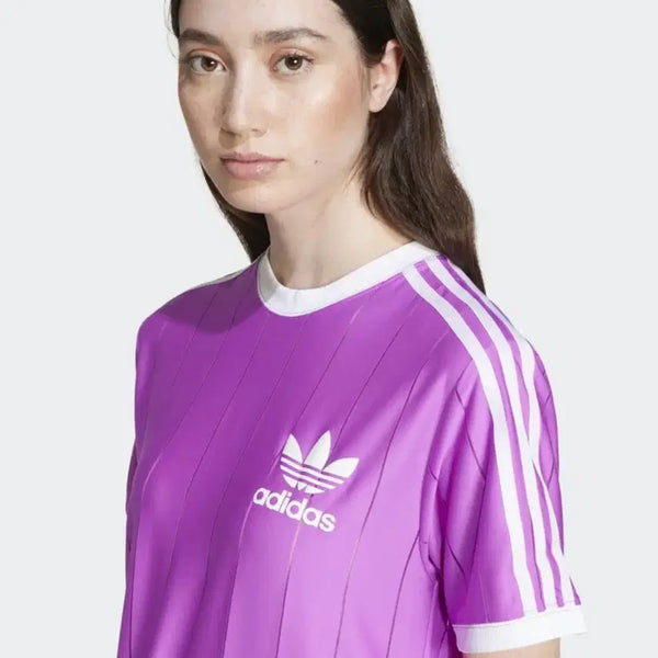 [BUNJANG] Adidas Purple Stripe Short Sleeve T-Shirt / 아디다스 퍼플 스트라이프 반팔 티셔츠