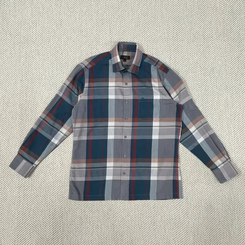 [BUNJANG] Daks Check Pattern Shirt (100 Size) / 닥스 체크 남방 셔츠 100