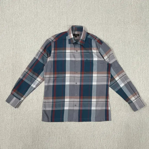 [BUNJANG] Daks Check Pattern Shirt (100 Size) / 닥스 체크 남방 셔츠 100