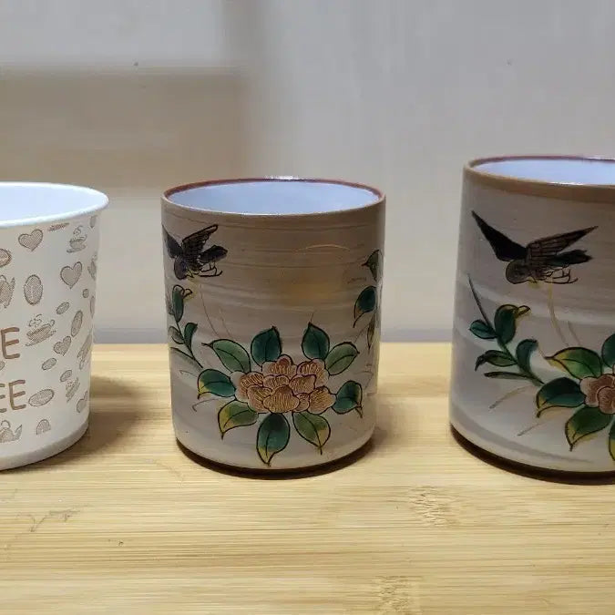 [BUNJANG] Couple's Set of 2 Gukok Ceramic Cups / 레트로, 엔틱) 부부, 커플용 구곡 도자기 잔 2점 일괄