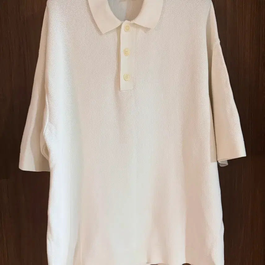 [BUNJANG] COS Cream Knit Polo L / COS 크림색 니트 폴로 L