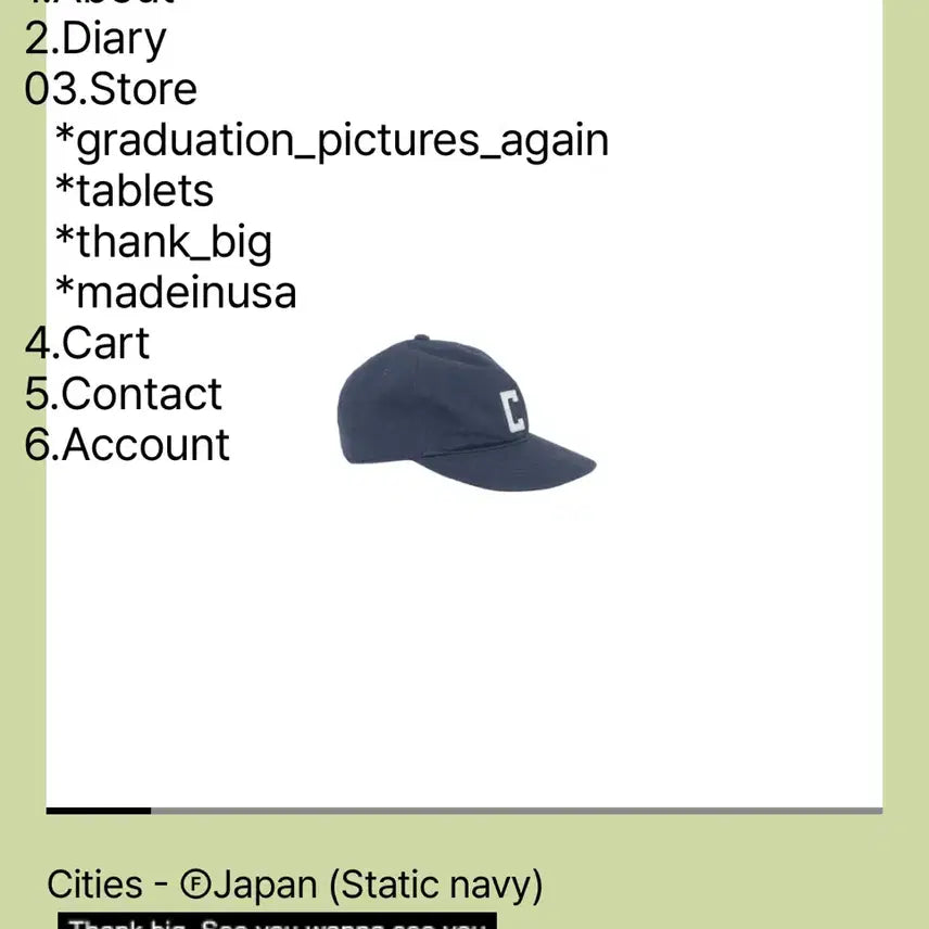 [BUNJANG] Tefstores L Size Navy Cap / 테프스토어즈 tefstores L사이즈 새상품