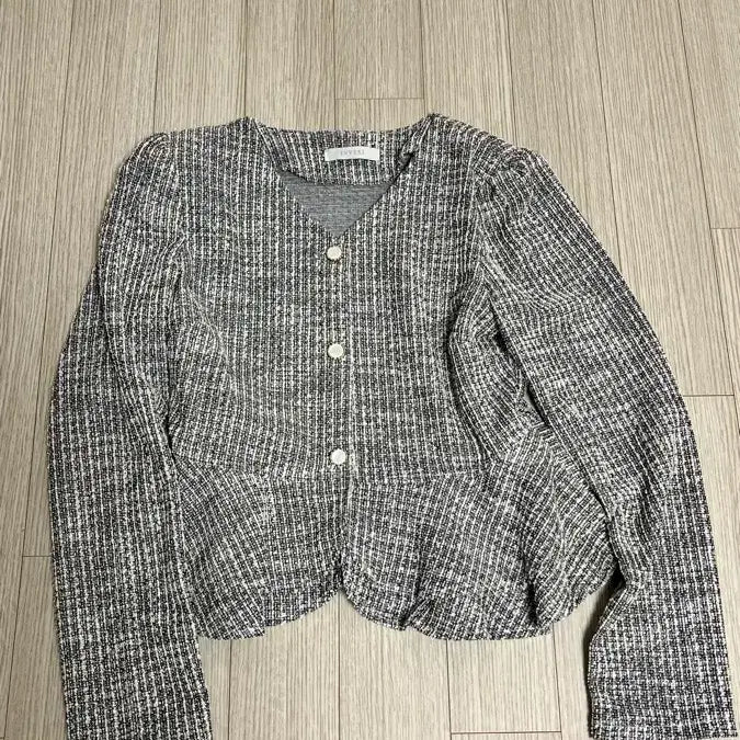 [BUNJANG] Tweed Jacket Black/White / 트위드 자켓 블랙/화이트
