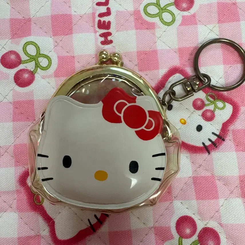 [BUNJANG] Sanrio 1995 Classic Kitty Gamaguchi Keychain / 산리오 고전 키티 가마구치 키링 95년도 희귀템
