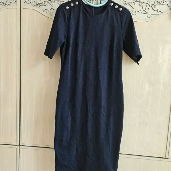 [BUNJANG] Ralph Lauren Navy Midi Dress / 랄프로렌 원피스44-55