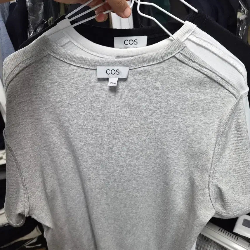 [BUNJANG] Cos Slim-Ribbed T-shirt L 3 Colors / Cos 슬림리브드 티셔츠 L 3색상