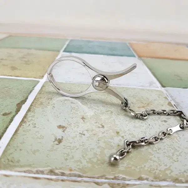[BUNJANG] Hermes Glove Holder Silver Tone Keychain / 에르메스 글로브홀더 은장 장갑 홀더 키홀더 키링