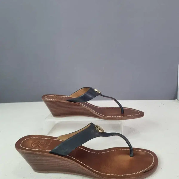 [BUNJANG] Hyojavinatge 235 Tory Burch Wedge Flip-Flops / 효자빈티지 235 토리버치 웨지힐 쪼리