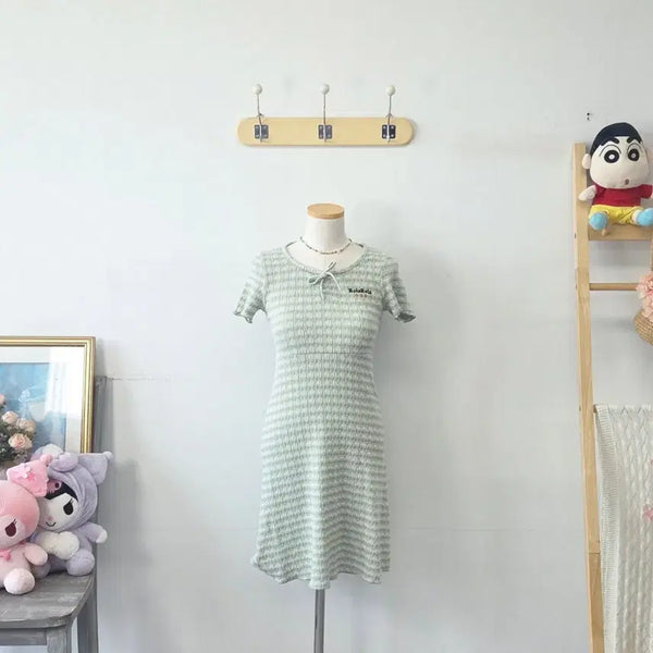 [BUNJANG] Lolalola Green Slim Mini Dress Vintage / 빈티지 만원샵 로라로라 그린 슬림 미니 원피스
