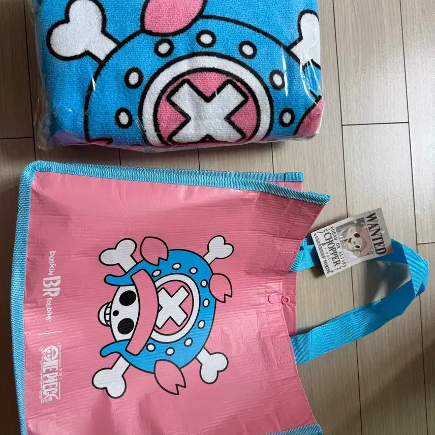 [BUNJANG] Baskin Robbins Chopper Beach Towel & Beach Bag Set / 당일배송)배스킨라빈스 배라 쵸파 비치타월 비치백 세트