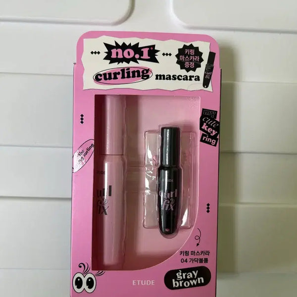 [BUNJANG] Etude Curl Fix Keyring Mascara Special Set (03 Gray Brown + 04 Strand Volume) / (새상품)에뛰드 컬 픽스 키링 마스카라 기획 03그레이브라운+04가닥볼륨