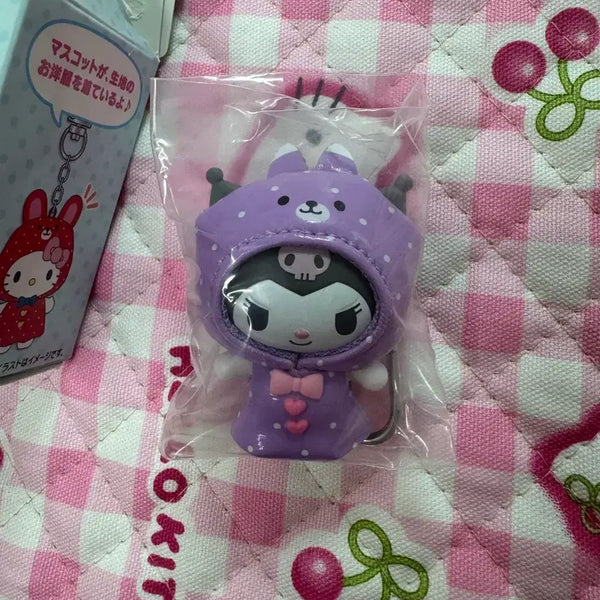 [BUNJANG] Sanrio Chibi Tomo Kuromi Raincoat Mascot (Sealed) / 산리오 치비토모 레인코트 우비 쿠로미 미개봉