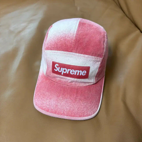 [BUNJANG] Supreme Spray Canvas Camp Cap Red / 슈프림 캠프캡 모자 박스로고 스프레이 캔버스 레드