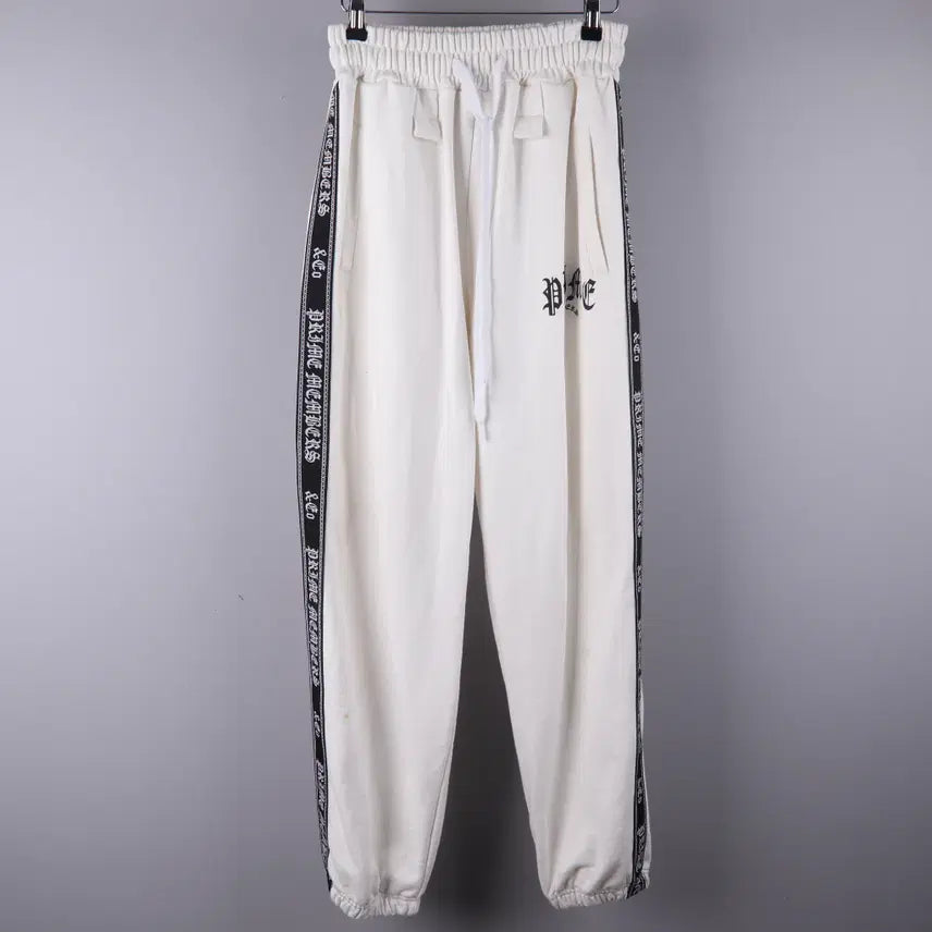 [BUNJANG] Prime Members White Track Top Jogger Pants (F) / 프라임 멤버스 화이트 트랙탑 조거 팬츠 (F) 5182