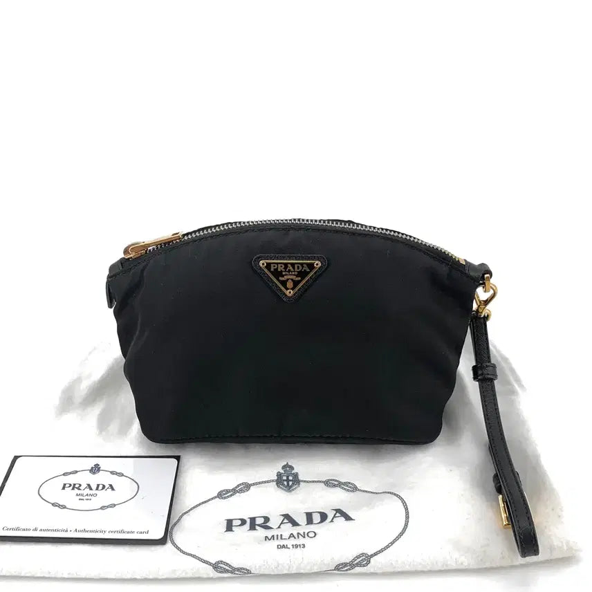 [BUNJANG] Prada Nylon Gold Triangle Logo Strap Pouch 1N1856 / [당일출고][백화점A/S] 프라다 나일론 금장 삼각로고 스트랩 파우치 1n1856