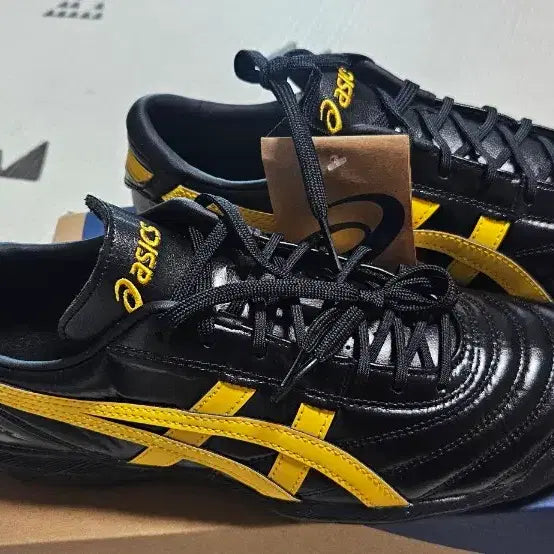 [BUNJANG] ASICS C3 TF Safran (Black/Yellow) 255mm / 아식스 c3 tf (샤프란/검노) 255mm