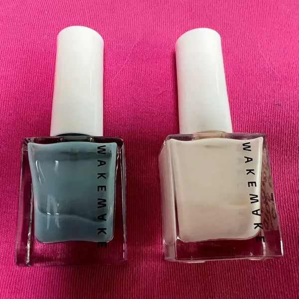 [BUNJANG] WAKEMAKE Nail Gun Nail Polish (Sky Blue, Extreme White) - Set of 2 / [파격가] 웨이크메이크 네일건 2종 (소라블루, 익스트림 화이트)