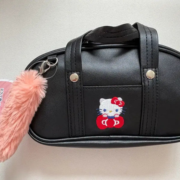 [BUNJANG] Hello Kitty School Embroidered Pouch / 헬로키티 스쿨 자수 가방 화장품 파우치 필통파우치