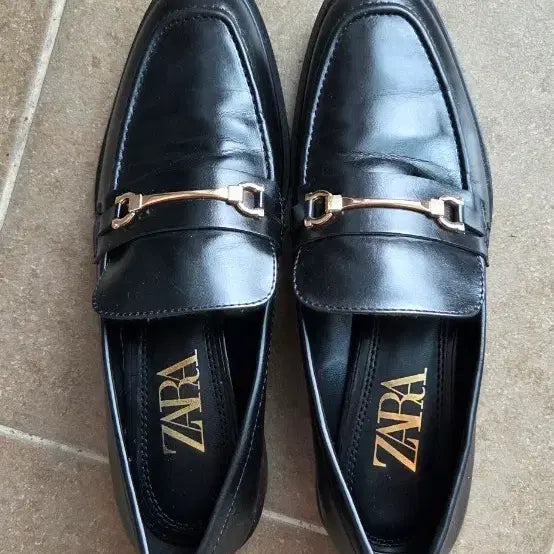 [BUNJANG] Zara Black Leather Loafers / 자라 로퍼 블랙37사이즈