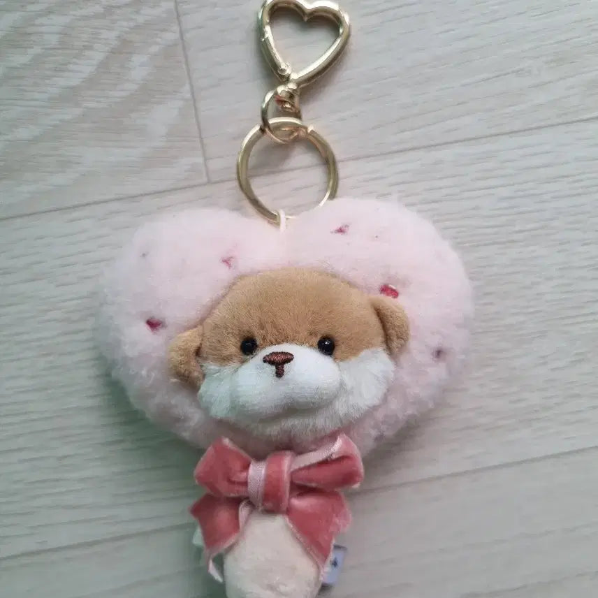 [BUNJANG] Woosoo Woosoo Jjang Heart Day Otter Mini Doll Mirror Keychain / (새상품)우소우소짱 하트데이 수달소형인형 거울 키링