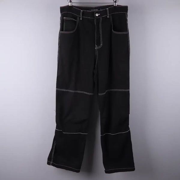 [BUNJANG] Glamour Stitch Denim Pants Black Size 2 / 글래머(Glamour) 스티치 데님 팬츠 블랙 (2) 5193