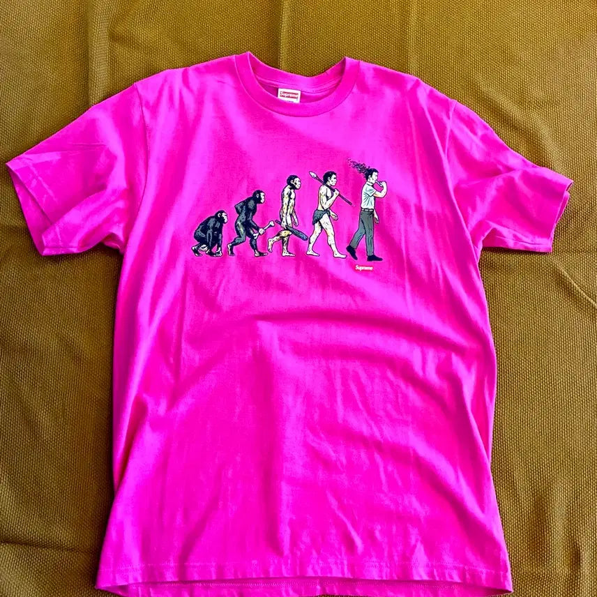[BUNJANG] Supreme Evolution T-Shirt Fuschia M / Supreme  Evolution T-Shirt Fuschia - 26SS