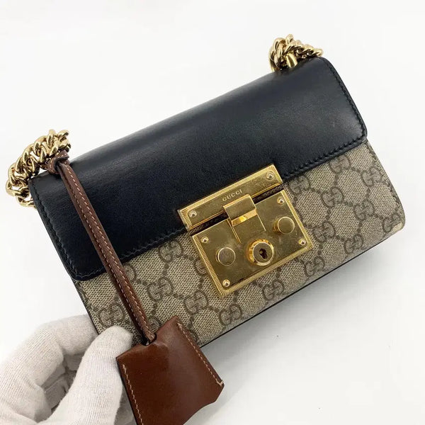 [BUNJANG] Gucci Padlock Small Chain Shoulder Bag / 구찌 패들락 스몰 체인 숄더백 409487