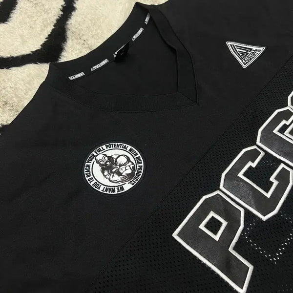 [BUNJANG] Physical Garments Mesh Rugby Short Sleeve T-Shirt Black L / [L]피지컬가먼츠 매쉬 럭비 반팔/블랙