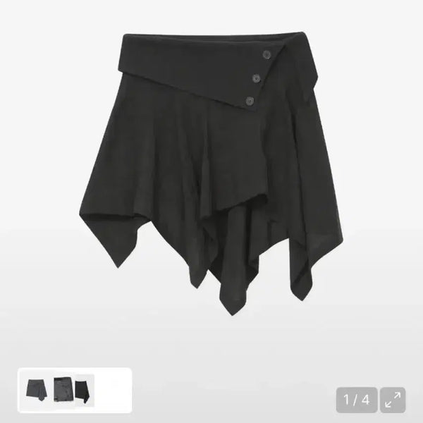 [BUNJANG] Mise en Scene Unbalanced Flow Miniskirt Black / 수수료포함) 미세키서울 unbalanced flow miniskirt black
