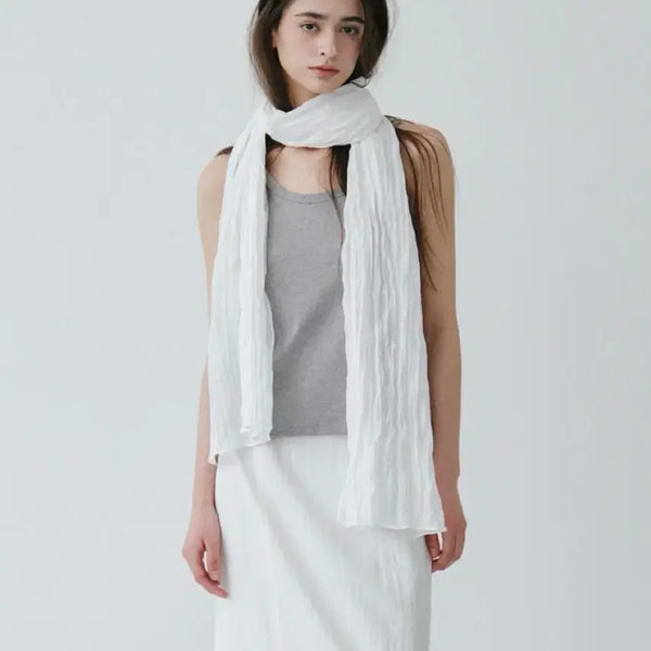 [BUNJANG] Replain Crinkle Long Scarf / <새상품> 디자이너 브랜드 리플레인 크링클 롱 스카프
