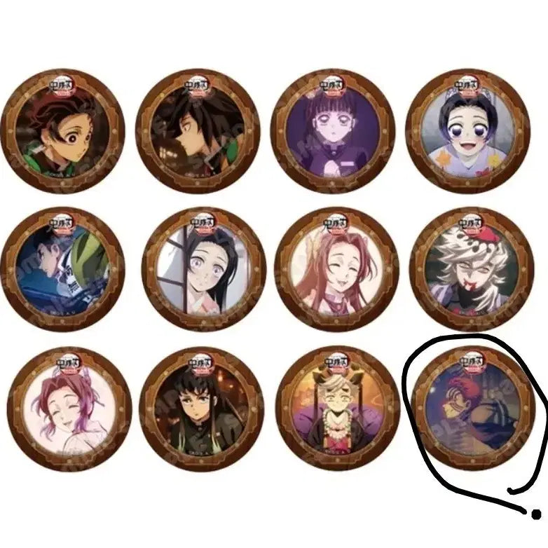 [BUNJANG] Demon Slayer: Mugen Train Arc Season 2 Akaza Can Badge Set / 귀멸의칼날 무한성 2기 아카자 캔뱃지