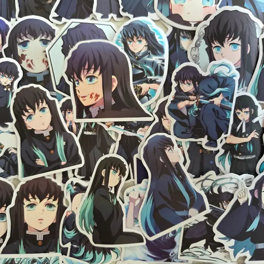[BUNJANG] Demon Slayer Muichiro Tokito Character Sticker Set / 귀멸의 칼날 하주 토키토 무이치로 조각 스티커 비공굿