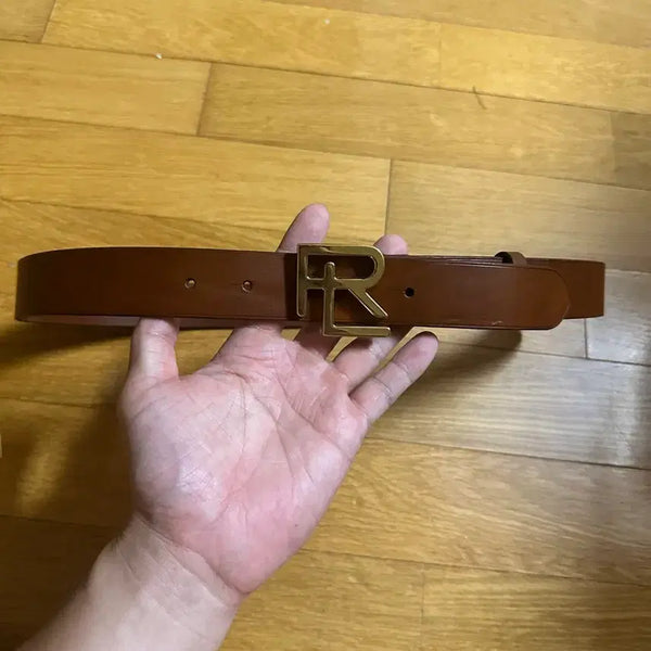[BUNJANG] Ralph Lauren Leather Belt Brown Size 32 / 랄프로랜 가죽 벨트 브라운 사이즈 32